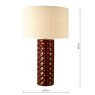 Dar Lighting Dar - Raja Table Lamp Red With Shade