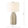 Dar Lighting Dar - Saundra Table Lamp Taupe With Shade