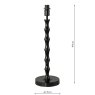 Dar Lighting Dar Siyanda - Table Lamp Satin Black Base Only