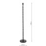 Dar Lighting Dar - Siyanda Floor Lamp Satin Black Base Only