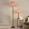 Dar Lighting Dar - Siyanda Floor Lamp Black With Pink Shade