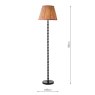 Dar Lighting Dar - Siyanda Floor Lamp Black With Pink Shade