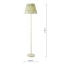 Dar Lighting Dar - Siyanda Floor Lamp Cream With Shade