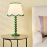 Dar Lighting Dar - Spool Table Lamp Green With Shade
