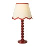 Dar Lighting Dar - Spool Table Lamp Red With Shade