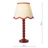 Dar Lighting Dar - Spool Table Lamp Red With Shade