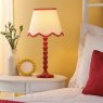 Dar Lighting Dar - Spool Table Lamp Red With Shade