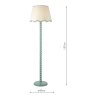 Dar Lighting Dar - Spool Floor Lamp Blue With Shade