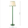 Dar Lighting Dar - Spool Floor Lamp Green With Shade