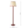 Dar Lighting Dar - Spool Floor Lamp Red With Shade
