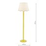 Dar Lighting Dar - Spool Floor Lamp Yellow With Shade