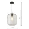 Dar Lighting Dar - Tavia Pendant (Matt Black and Glass)