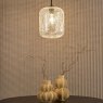 Dar Lighting Dar - Tavia Pendant (Matt Black and Glass)