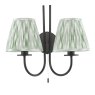 Dar Lighting Dar Becca - 2 Light Wall Light (Matt Black With Shade)
