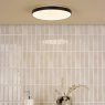 Dar Lighting Dar Essien - White Ceiling Light with Black Edge (LED)