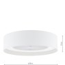 Dar Lighting Dar - Fan Flush White With Shade LED