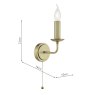 Dar Lighting Dar Favian - Wall Light Matt (Bronze Bracket Only)