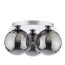 Dar Lighting Dar Foley - 3 Light Ceiling Light (Polished Chrome With Smoked Dimpled Glass)