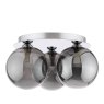 Dar Lighting Dar Foley - 3 Light Ceiling Light (Polished Chrome With Smoked Glass)