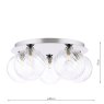 Dar Lighting Dar Foley - 5 Light Ceiling Light (Polished Chrome With Closed Glass)