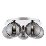Dar Lighting Dar Foley - 5 Light Ceiling Light (Polished Chrome With Smoked Glass)