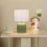 Dar Lighting Dar Gigi - Green Table Lamp With Shade (Twin Pack)