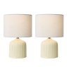Dar Lighting Dar Gigi - Cream Table Lamp With Shade (Twin Pack)