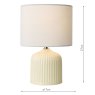 Dar Lighting Dar Gigi - Cream Table Lamp With Shade (Twin Pack)