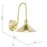Dar Lighting Dar Hadano - Wall Light (Natural Brass and Aged Brass)