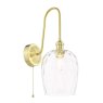 Dar Lighting Dar - Hadano Wall Light (Natural Brass and Glass)