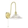 Dar Lighting Dar - Hadano Wall Light (Natural Brass and Glass)