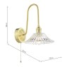 Dar Lighting Dar - Hadano Wall Light (Natural Brass and Glass)