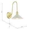 Dar Lighting Dar Hadano - Wall Light (Natural Brass and Matt Taupe)