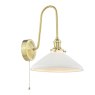 Dar Lighting Dar - Hadano Wall Light (Natural Brass and White)