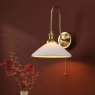 Dar Lighting Dar - Hadano Wall Light (Natural Brass and White)