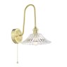 Dar Lighting Dar Hadano - Wall Light (Natural Brass and Glass)