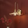 Dar Lighting Dar - Hadano Wall Light (Natural Brass and Glass)
