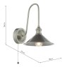 Dar Lighting Dar Hadano - Wall Light (Antique Chrome and Antique Pewter)