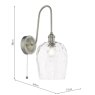 Dar Lighting Dar Hadano - Wall Light (Antique Chrome and Glass)