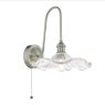 Dar Lighting Dar Hadano - Wall Light (Antique Chrome and Glass)