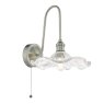 Dar Lighting Dar Hadano - Wall Light (Antique Chrome and Glass)