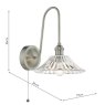 Dar Lighting Dar - Hadano Wall Light (Antique Chrome and Glass)