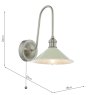 Dar Lighting Dar Hadano - Wall Light (Antique Chrome and Matt Taupe)
