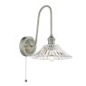 Dar Lighting Dar Hadano - Wall Light (Antique Chrome and Glass)