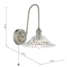 Dar Lighting Dar Hadano - Wall Light (Antique Chrome and Glass)