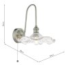 Dar Lighting Dar - Hadano Wall Light (Antique Chrome and Glass)