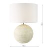 Dar Lighting Dar Havana - Ceramic Table Lamp (Natural Finish With Shade)