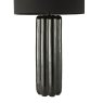 Dar Lighting Dar Hebron - Black Table Lamp (With Shade)