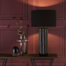 Dar Lighting Dar Hebron - Black Table Lamp (With Shade)