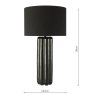 Dar Lighting Dar Hebron - Black Table Lamp (With Shade)